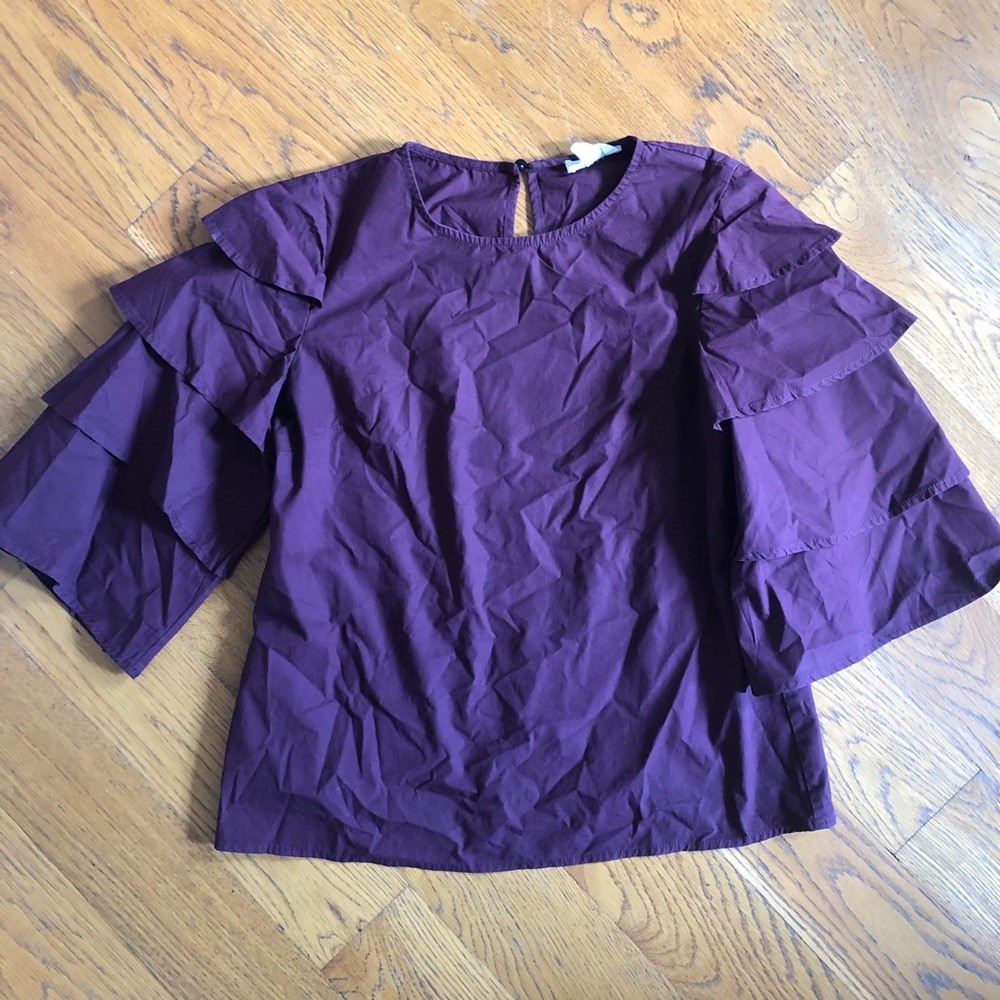Ruffle Sleeve Blouse by Allison
